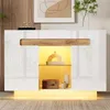 Buffet Merax avec éclairage LED, commode à tiroir et Voir les images du produit 1