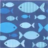 Servietten, 3-lagig 1/4-Falz 33 cm x 33 cm "Blue Fish" Produktbild-Vorschau 3