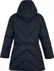Back view of a dark blue puffer jacket. Voir les images du produit