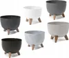 A collage of six different planters, each with wooden legs. Náhled obrázku produktu