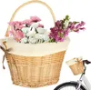 Prútený košík na bicykel predný košík pletená vložka biela Náhľad obrázku produktu 24