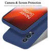 A close-up shot of a blue phone case, showing the camera cutout and the phone screen with text. Náhled obrázku produktu