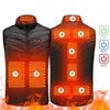A diagram showing the heating elements of a heated vest, with temperature indicators. Náhled obrázku produktu