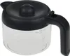 A close-up of a coffee pot carafe with a black lid and handle. Produktbild-Vorschau