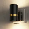2er-Set Stecknachtlicht Zylinder Schwarz Kupfer LED 3000K Produktbild-Vorschau 1