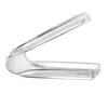 A clear, bent piece of transparent plastic, likely a phone case, against a white background. Produktbild-Vorschau