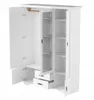 Kleiderschrank weiß 160x225x61 cm 5 Türen 2 Schubladen mit Produktbild-Vorschau 4