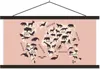 MuchoWow® Textilposter Weltkarte - Tier - Rosa 120x60 cm Produktbild-Vorschau 1