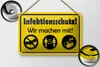Blechschild Hinweis 18x12cm Infektionsschutz Wir machen mit Produktbild-Vorschau 2