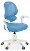 Schreibtischstuhl ISLA mit Fußstütze, Blau – ergonomischer Produktbild-Vorschau 3