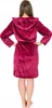 Damen Herren Bademantel Warm Plüsch mit Kapuze Geschenk Produktbild-Vorschau 4