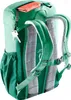 Close-up view of the back of a green backpack, showing straps and pockets. Náhľad obrázku produktu