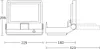 Technical drawing with dimensions of an LED outdoor spotlight. Produktbild-Vorschau