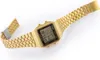 A gold Casio vintage digital watch is displayed on a white background. Produktbild-Vorschau