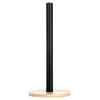 A black paper towel holder with a wooden base, shown against a white background. Náhled obrázku produktu