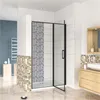 A modern bathroom with a shower enclosure, vanity, and sink. Produktbild-Vorschau