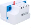 A white and blue condensate pump with a red tab on top. Anteprima dell’immagine prodotto