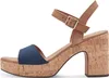 MARCO TOZZI Damen Sandalette hoher Schuh Riemchen Korkoptik Produktbild-Vorschau 6