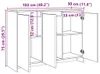 vidaXL Artisan dubový príborník 102x33x75 cm materiál na Náhľad obrázku produktu 7