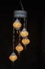 Hanglamp van kleurrijk glas met 5 mozaïekbollen in oosterse Productafbeelding-voorbeeld 1