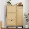 Schuhschrank aus Rattan mit 3 Klappschubladen und Produktbild-Vorschau 8
