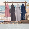 Toalla de baño tipo poncho para mujer y hombre - Poncho de Vista previa de la imagen del producto 2