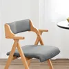SoBuy Opvouwbare stoel met houten frame, grijs, Productafbeelding-voorbeeld 5