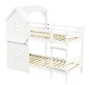 Kinderbett Etagenbett 90x200 cm Hausbett Kiefer-Massivholz Produktbild-Vorschau 13