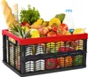 Novaliv Einkaufskorb Klappbox | 30L Rot Schwarz faltbar Produktbild-Vorschau 1