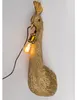 formano Wandlampe Pfau 68 cm Antik-Gold Kunststein E27 max. Produktbild-Vorschau 6