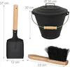 Relaxdays Ascheeimer mit Deckel, 15 Liter, inkl. Aschebesen Produktbild-Vorschau 4