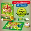 A board game called 'Nicht Ja, Nicht Nein' is displayed with its box, game board, playing pieces, and a buzzer. Náhled obrázku produktu