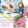 COSTWAY 2 pezzi valigia per bambini + zaino, trolley per Anteprima dell’immagine prodotto 4