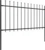 vidaXL Zahradní plot s hrotem z oceli 1426 x 100 cm černý Náhled obrázku produktu 1