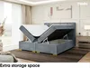 MEBLINI Boxspringbett mit Bettkasten - Gepolstert Produktbild-Vorschau 5