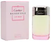Cartier Baiser Volé Lys Rose im zylindrischen Flakon mit silberner Kappe, daneben rosa Box mit rotem Logo und Details. Náhled obrázku produktu