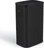 A black rectangular trash can with a lid and a handle on the side, shown from a slight angle against a white background. Produktbild-Vorschau