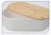 Bílý chlebník s bambusovým víkem, 35 x 19 x 12 cm Náhled obrázku produktu 11