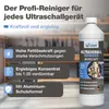 A bottle of cleaning concentrate is shown with marketing text and icons highlighting its features. Produktbild-Vorschau