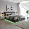 LED Polsterbett 'Tröstiar' mit Bettkasten und Matratze Produktbild-Vorschau 1