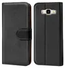 A black flip case for a smartphone is shown from the front and back. Podgląd zdjęcia produktu