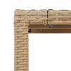 vidaXL Záhradný stôl so sklenenou doskou béžový 150x90x75 Náhľad obrázku produktu 9