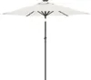 vidaXL Sonnenschirm mit LED und Stahlmast Weiß 225x225x212 Produktbild-Vorschau 6