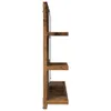 A side view of a wooden shelf unit with a mirror. Produktbild-Vorschau