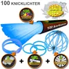 100 Arm Knicklichter Blau, Leuchtstäbe Neon Party Deko, Produktbild-Vorschau 2