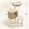 Yaheetech Rattan Kratzbaum Kletterbaum 91cm stabiler Produktbild-Vorschau 3