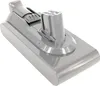 A gray vacuum cleaner battery pack is shown against a white background. Voir les images du produit