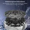 A disassembled shower head with water splashing around it. Produktbild-Vorschau