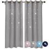 1 Stück Vorhang Aushöhlung 132x213cm Sterne Gardine Produktbild-Vorschau 1