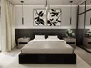 A bedroom scene with a bed and nightstands. Produktbild-Vorschau